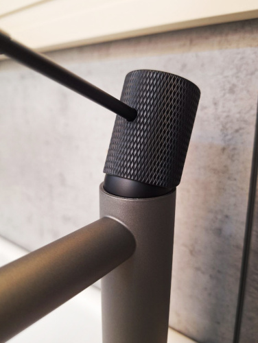 Смеситель для раковины AltroBagno Intento AltroBagnoIntento0127GrNe на раковину серый/черный - фото 5