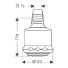 Верхний душ Hansgrohe Clubmaster 28496000 10х10 хром