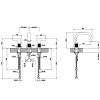 Смеситель Gessi Inciso 58012#246 на раковину золото