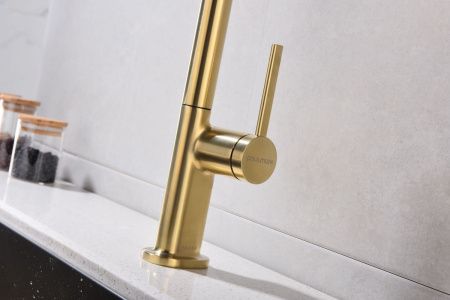 Смеситель для кухни Paulmark NEO Ne214419-LG на мойку золото