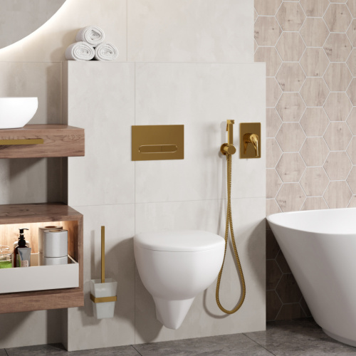 Смеситель для душа WasserKRAFT Sauer 7100 7151 встраиваемый золото - фото 2