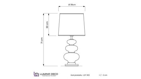 Настольная лампа Lumina Deco Briston (Бристон) LDT 303 CHR+BK