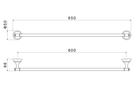 Полотенцедержатель Aquatek КЛАССИК AQ4514PG