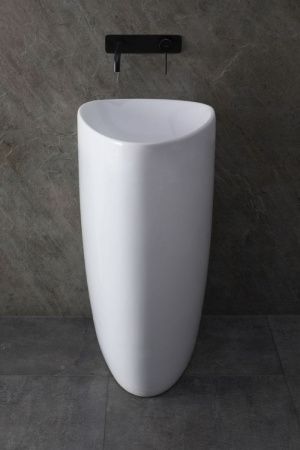 Раковина керамическая Allen Brau Infinity 4.21016.20 60х40 напольная цвет белый без отверстий под смеситель