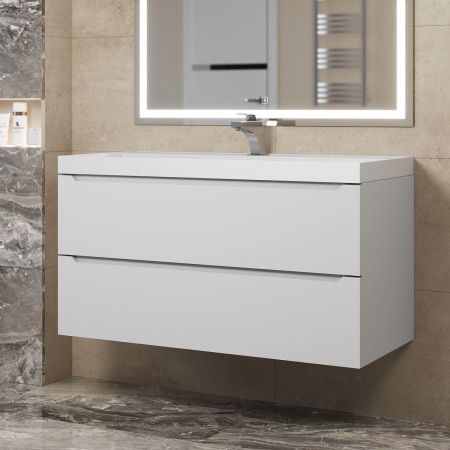 Тумба под раковину Uperwood Tanos 291020246 100х50 подвесная цвет белый