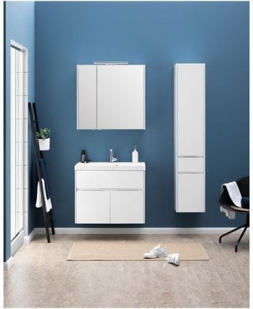 Тумба с раковиной Aquanet Латина 00212836 80х50 напольная цвет белый