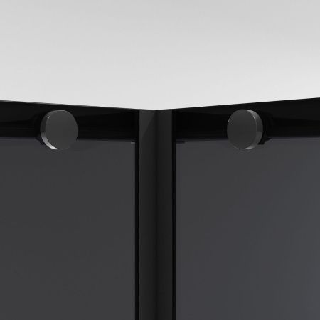 Душевой уголок Niagara Nova NG-2823-34BLACK 90х90 стекло тонированное профиль черный без поддона