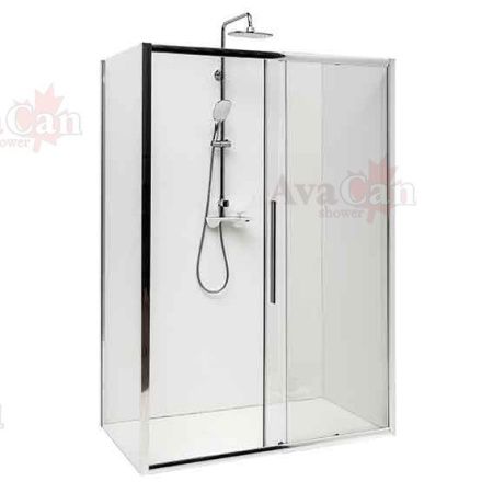 Душевой уголок AvaCan FC-120-SC90 140х90 стекло прозрачное профиль хром без поддона