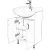 Тумба с раковиной Orange Лайт LA-50TUW+RA 50х40 напольная цвет белый