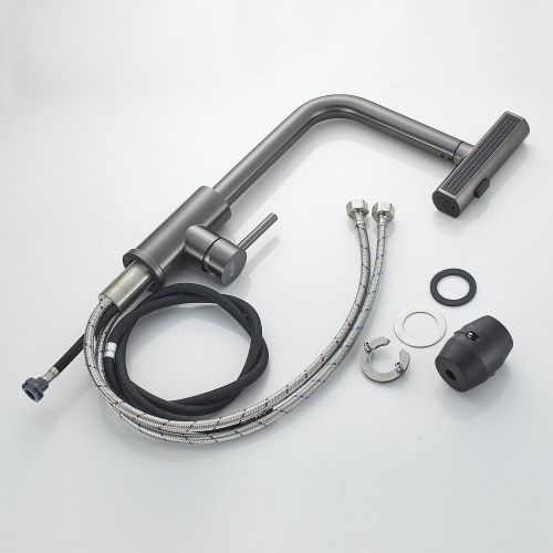 Смеситель для кухни Raffine F203T на мойку оружейная сталь - фото 4