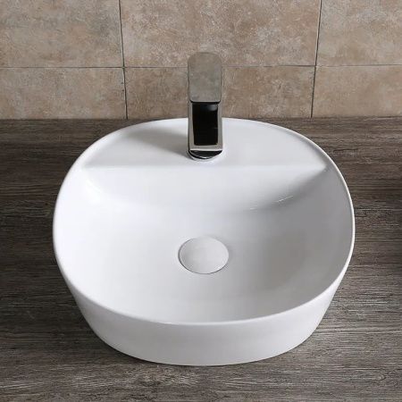 Раковина из сантехнического фарфора Cerutti SPA CR0075 40х40 накладная цвет белый 1 отверстие под смеситель