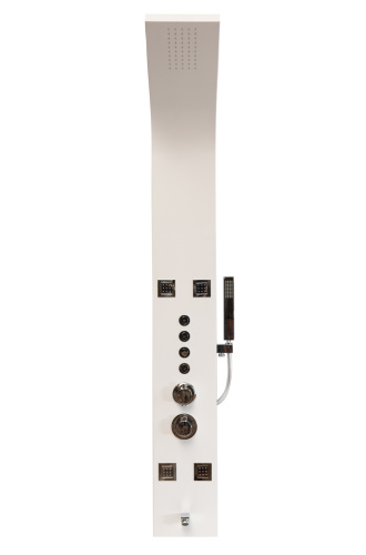 Душевая панель с термостатом (белая матовая) DENBERG DENBERG LT-203 прямоугольная настенная - фото 2