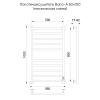Полотенцесушитель электрическийVeconi B10050GR-A 50х100 вороненая сталь