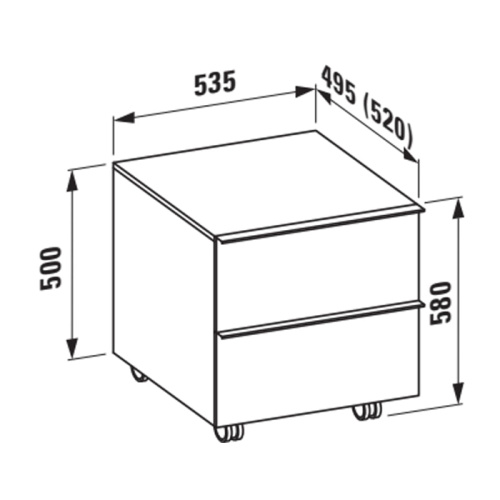 Шкаф Laufen Space 4.1119.2.160.100.1 79х52х25 - фото 2