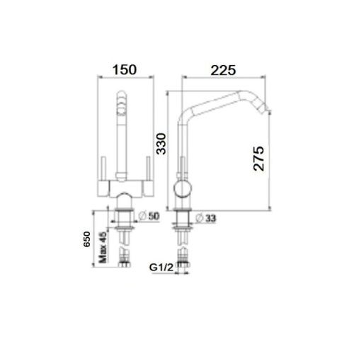 Смеситель для кухни Webert Ibiza IB920802015 на мойку хром - фото 3