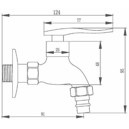 Смеситель для раковины Haiba HB522 настенный хром