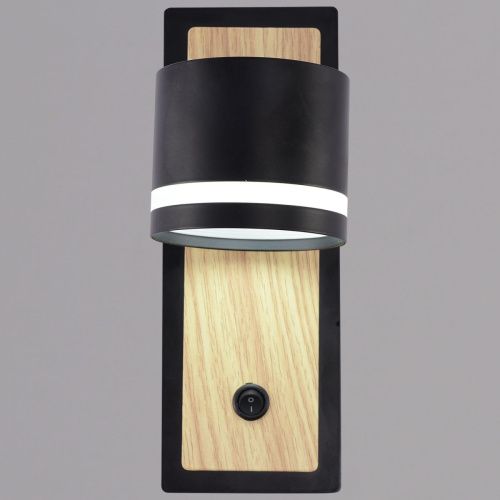 Бра Reluce 22540-0.2-01 BK+WOOD - фото 3