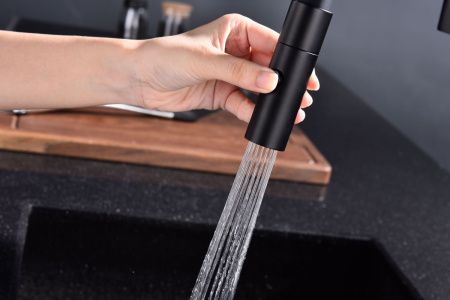 Смеситель для кухни Paulmark TORNADO To213402-AN на мойку черный