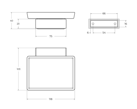 Мыльница CEZARES SLIDER SLIDER-SODS-NOP