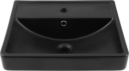 Раковина керамическая Aquanet Ирис 00329246 50х40 полувстраиваемая цвет черный 1 отверстие под смеситель