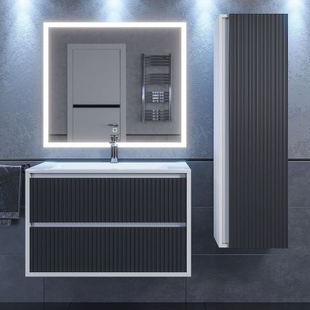 Тумба с раковиной Uperwood Next Premium 3930205167 80х50 цвет серый