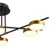 Люстра потолочная Natali Kovaltseva Loft Led (Лофт Лед) LED LAMPS 81101/6C GOLD BLACK