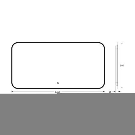 Зеркало с подсветкой Defesto AURA DF 2975SH 100х50 подвесное
