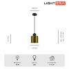 Светильник подвесной Lightera Myanmar (Мыанмар) LE132L-1GB
