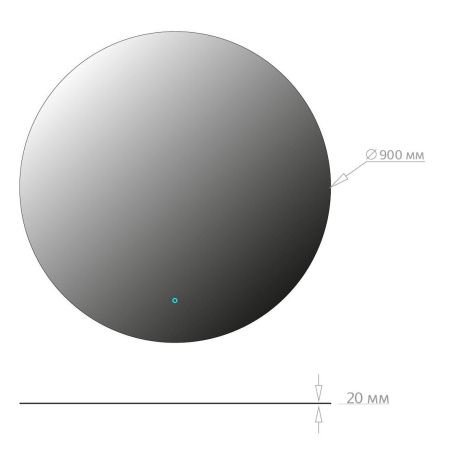 Зеркало с подсветкой Onika Сола 209030 90х90 подвесное