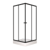 Душевой уголок Тритон Вента Щ0000057853 80х80 стекло прозрачное профиль черный с поддоном