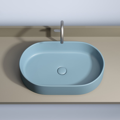 Раковина Ceramica Nova ELEMENT 61 см CN6048ML накладная цвет голубой матовый - фото 5