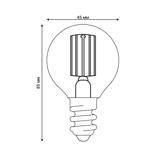 Лампа светодиодная Uniel LED-G45-4W/4000K/E14/CL GLY01TR - фото 5