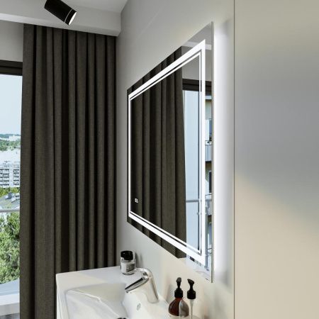 Зеркало с подсветкой Бриклаер Эстель 4627125414312 100х80 подвесное