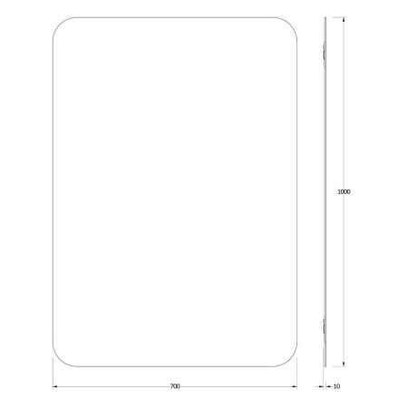 Зеркало Evoform Primary BY 0130 70х100 подвесное