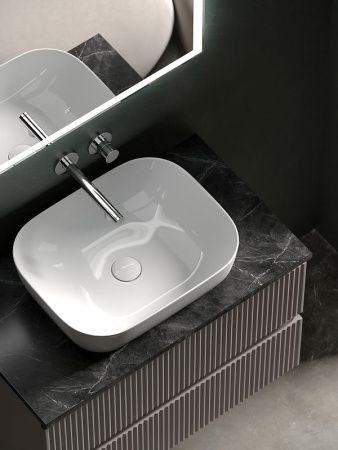 Тумба под раковину Sancos SNOB R SNR80SM 80х40 подвесная цвет коричневый