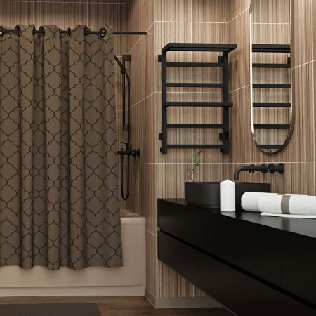 Полотенцесушитель электрический Indigo Forte LEFPF80-50PBRRt 55х80 черный