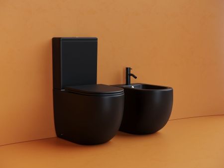 Унитаз напольный с бачком Ceramica Nova METROPOL CN4001TMB черный с сиденьем микролифт безободковый смыв торнадо