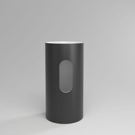 Раковина из искусственного камня Plumberia Selection Misha MISHA SOFT BN 40х40 напольная цвет белый/черный