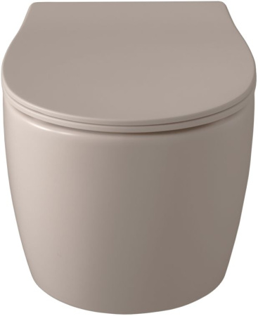 Чаша унитаза подвесная Allen Brau Fantasy 4.11004.IV цвет бежевый без сиденья безободковая каскадный смыв