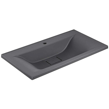 Раковина кварцевая Vincea VCB-3M900G 90х45 встраиваемая цвет серый матовый 1 отверстие под смеситель