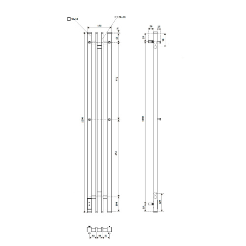 Полотенцесушитель Point Фрея PN20722W электрический белый - фото 2
