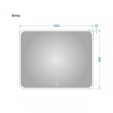 Зеркало с подсветкой Alavann Anna ALV0014001 100х80 подвесное