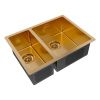 Кухонная мойка Paulmark GERBERG 59/2S UNI PM225944-BGR 35х40 цвет золото поверхность брашированная