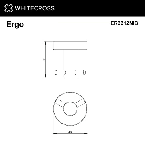 Крючок Whitecross ERGO nickel brushed ER2212NIB - фото 2