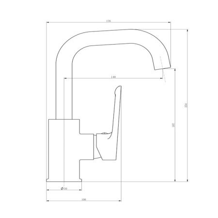 Смеситель Esko Lagos Black LG26MB на раковину черный
