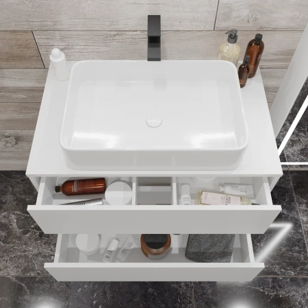 Тумба под раковину 1MarKa Veil Ц0000034032 80х50 цвет белый