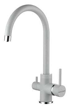 Смеситель для кухни Paulmark ESSEN Es213211-310 на раковину серый без термостата