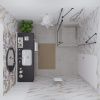 Душевой уголок Тритон Йота-Блэк Щ0000054032 90х90 стекло прозрачное профиль черный без поддона
