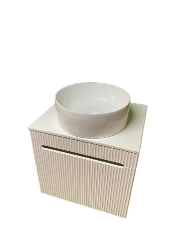 Тумба с раковиной Sintesi STL.W7025_SIN-LVB-APP-416 60х55х50 подвесная цвет белый - фото 5