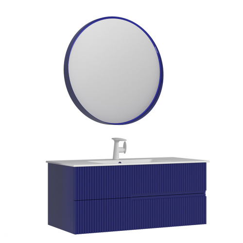 Тумба с раковиной Orka Moonlight 5001504 120х51х51 цвет синий матовый - фото 2